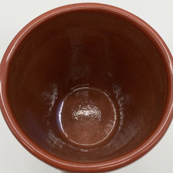 Tonala Mexican Pottery Red ware Coffee Mug San Luis Potosi Riaverde 16 Oz - Picture 4 of 9